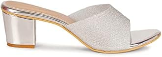 Smart & Sleek Women's Sequins Block Heels Fashion Sandals for Women & Girls latest Collection & stylish Comfortable-AB34