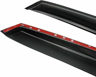 ShopClub Premium Smoke Car Door Visor Front+Rear Sun/Rain Guard Outside Mount Tape-On Window Visors Compatible with Kia EV9 (2025)