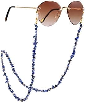 PEARLADA 18K Gold Eyeglass Chain Sunglasses Strap Holder Reading Glasses Retainer Gold Beaded Chain String Cord Lanyard