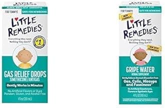 Bundle of Little Remedies Gas Relief Drops, Natural Berry Flavor, 1fl oz, 2pk + Little Remedies Gripe WaterSafe for Newborns, 4 Fl. Oz, 1pk