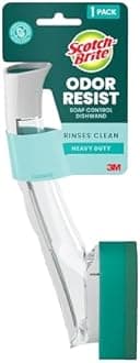 Scotch-Brite Heavy Duty Advanced Soap Control Dishwand, Control Soap With A Button, Keep Your Hands Out Of Dirty Water, Long Lasting and Reusable