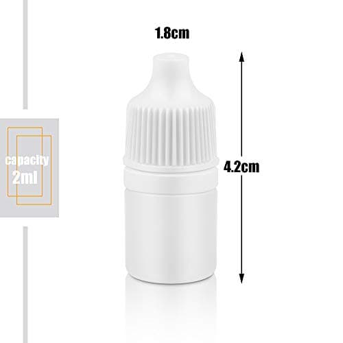 100pcs Plastic Dropper Bottles 2ML Empty Squeezable Liquid Dropper Bottle with Cap for Home and Travel