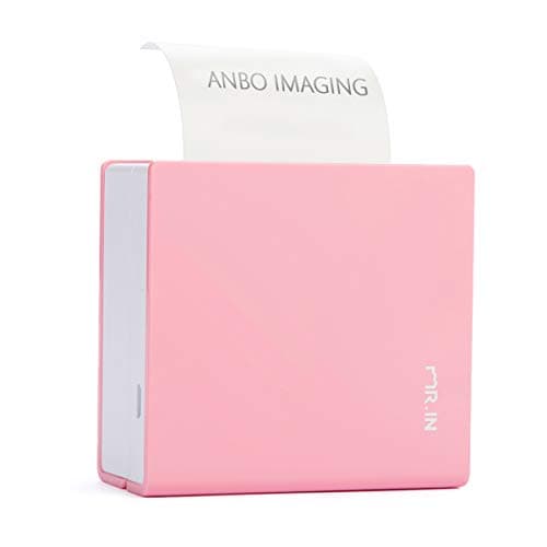 Portable Bluetooth Thermal Printer Pocket Mobile Cube Sticker Label Maker, Mini Receipt Picture & Document Printer |Rechargeable| Compatible with Android & iOS System (White)