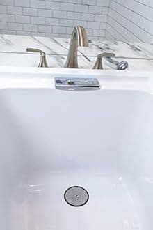 Aura Shower Drain Hair Catcher for Bathroom, Hair Catcher Shower Drain Cover, Stainless Steel with Anti-Skid Silicone Ring, 4.5 Inch Diameter