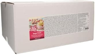 FunCakes Sugar Paste Bright White, Easy to Use, Smooth, Flexible, Soft and Pliable, Perfect for Cake Decorating, Halal, Kosher and Gluten Free.. 12.5 kg (5 x 2.5 kg)