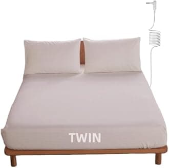 OKOHEY Grounding Fitted Sheets with 15ft Earthing Cord, Twin Size, 90% Organic Cotton + 10% Silver Fiber, Soft & Breathable Grounded Sheet for Better Sleep and Enhanced Wellness, Off White