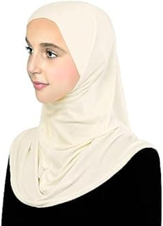 Cotton Hijab for Girls Amira Muslim Kids Head Scarf Ready to Wear Easy Instant
