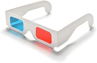 EasiLife 10 Pairs 3D Glasses - Red and Cyan Anaglyph, White Multipack
