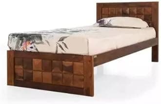 SONA ART & CRAFTS Solid Sheesham Wood Single Bed Furniture for Bedroom Solid Wood Bed Single Size Palang Wooden Rosewood Hostel Bed Single Living Room Furniture (Color - Honey Finish) 02