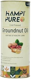Hampi Pure Premium Cold Pressed Groundnut Oil - 100% Pure, Unrefined, and All-Natural, 1 litre