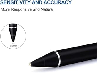 Active Stylus Pens for Touch Screens, Active Pencil Smart Digital Pens Fine Point Stylist Pen Compatible with iPhone iPad,Android Smart Phone&Tablet Writing Drawing by maylofi, Deep Black