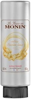 MONIN White Chocolate Sauce, Single Bottle, 16.9 fl oz (500 ml)