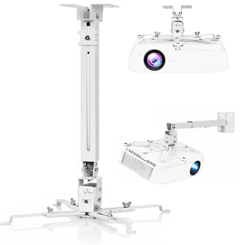 DAWASAPAT Adjustable Projector CeilingWall Mount - 3-in-1 Universal Bracket for Projector Mounting, Universal Height Adjustable Mount Holder with Extension Pole.