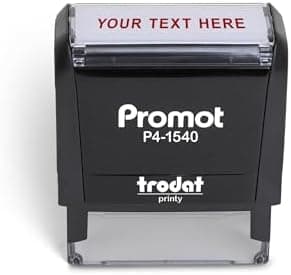 Promot One Line Custom Rubber Stamp - Self Inking Stamp - Choose Your Fonts and Color.