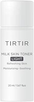 TIRTIR Milk Skin Rice Toner Light | Instant Hydration with 4% Niacinamide, Pantenol, Lightweight, Pore-Tightening, Vegan, Acne-Prone, Oily Skin, Fungal Acne Safe, Korean Skin Care, 0.67 Fl Oz