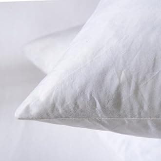 Euro Pillow Inserts 28x28 - Down Feather Pillow Inserts-Cotton Fabric-Set of 2-White.