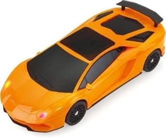 Black Portable Wireless Bluetooth Car Speaker | Compact & Powerful Bluetooth Speaker for On-The-Go Audio (LAMBEROGHINI, Yellow)