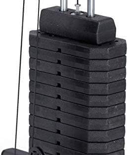 BODY TECH PVC Weight Stack Spare Plates for Gym Machines. (5Kg Each , 50 , Black)