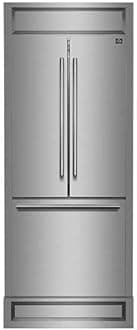 Gallipoli 30" French Door Refrigerator, 17.5 cu.ft. Capacity + Modern Decorative Grill (4inch Width Increase)