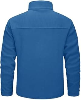MAGCOMSEN Men's Winter Zip Up Polar Fleece Jacket Athletic Tactical Hiking Outdoor Jackets with 3 Pockets