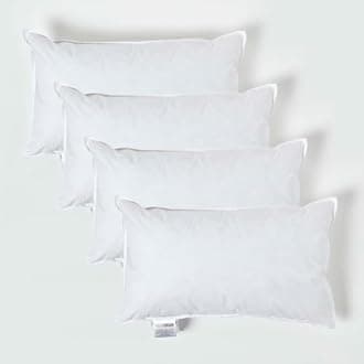 HOMESCAPES 4 Pack Luxury Duck Feather Cushion Inserts 30cm x 50cm (12 x 20”) Perfect Bounce Back and Down-Proof Cover Generously Filled Inner Pads Filler, Hypoallergenic RDS Certified Machine Washable