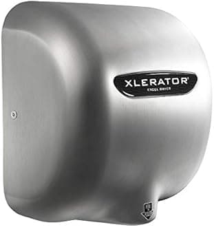 XLERATOR XL-SB Automatic High Speed Hand Dryer with Brushed Stainless Steel Cover and 1.1 Noise Reduction Nozzle, 12.5 A, 110/120 V