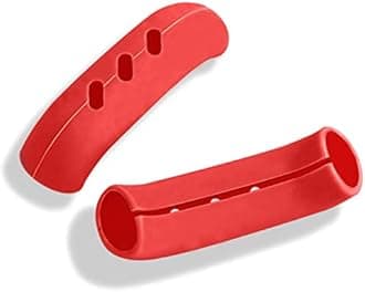 2Pcs Silicone Assist Grip Holder, Cast Iron Skillet Handle Covers Heat Resistant, Non Slip Pot Grip Sleeve, Hot Handle Holder Wok for Frying Pans Griddles, 3'' (Red)