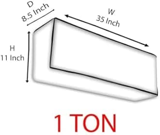 Polyester Split Ac Cover Indoor Unit For 1 Ton Capacity Ac, All Weather Cover/Attractive Digital Prints/Dustproof/Water Resistant Split Ac Cover (Grey Blue White Flower)