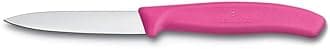 3.25 Inch Swiss Classic Paring Knife with Straight Edge, Spear Point, Pink