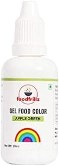 foodfrillz Apple Green Food Gel Color, 20 ml Finest colour for Cake,Cookies,Ice Creams,Sweets