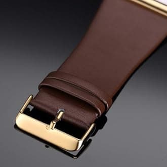 oyeaho Mens Watch Men's Square Watches for Men Fashion Minimalist Quartz Wrist Watch Leather Strap Business Casual Wrist Watch