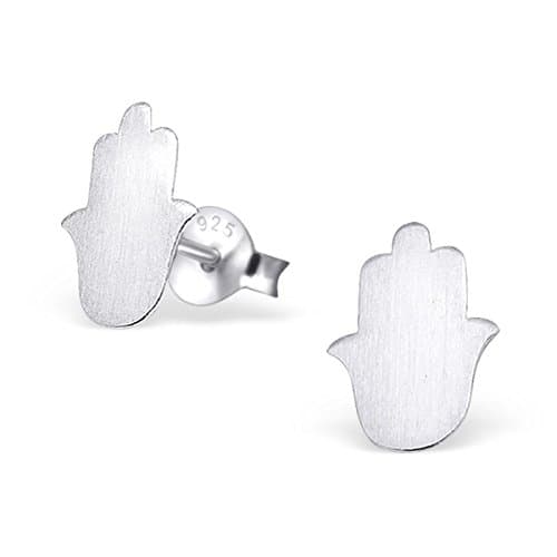 Silver Hamsa Earings - Plain Ear Studs