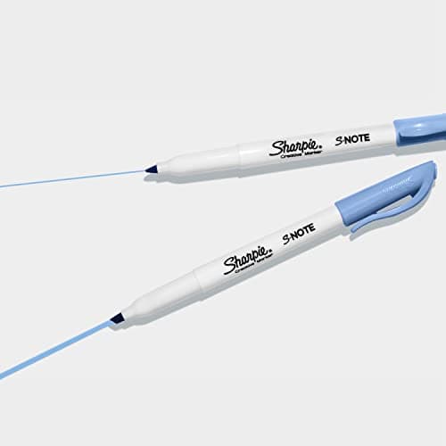 SHARPIE S-Note Creative Colouring Marker Pens | Highlight, Write, Draw & More | Assorted Pastel Colours | Chisel Tip | 6 Count