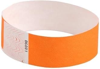 EventWristbands Premium 1" Tyvek Wristbands (500 Count, Neon Orange) - Red, Green, Blue, Yellow & Orange Colored Event Wristband Paper Bracelets - Neon Wrist Bands For Parties, Festivals, Fairs