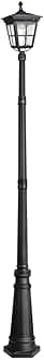 Kemeco Solar Post Light, ST4311AC Dusk to Dawn Outdoor Bright Post Lamp Solar Powered for Yard Garden Patio Deck Walkway Driveway Landscape Decor (Lamp+Pole)