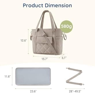 mommore Diaper Bag Tote Small Baby Bag with Insulated Pockets, Lightweight Mommy Tote with Stroller Straps, Nurse Gym Travel