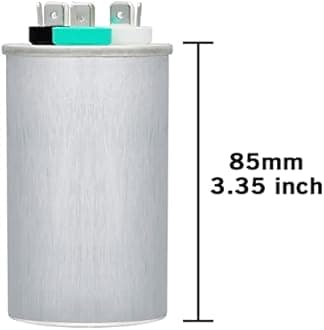 45/10 uF 45+10 MFD 370VAC or 440VAC Dual Run Start Round A/C Capacitor CBB65