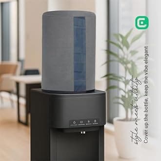 - Crasome Water Dispenser for 20 ltr / Litre Bottle Jar Cover with Transparent Strap - Grey Pack of 2 (DC-TS-G-2Q)