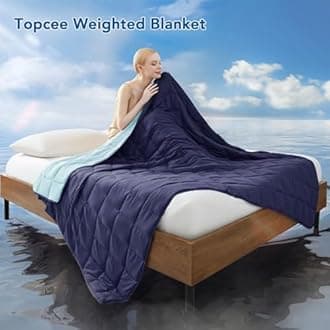 Topcee Weighted Blanket (20lbs 80"x87" King Size) Soft Cooling Heavy Blanket Sleeping, Apply to 190-210 lbs Body, Thick Breathable Blanket with Glass Bead, Easy Care
