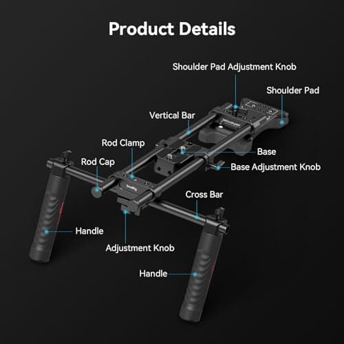 SMALLRIG Universal Basic Camera Shoulder Mount Kit for DSLR, Mirrorless, and Small Camera Shoulder Rig - 2896