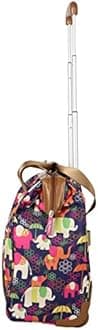 Lily Bloom Designer Under The Seat Tote Cabin Luggage Collection - 15 Inch Patterned Carry on Bag for Women - Lightweight Suitcase with 2 Rolling Wheels