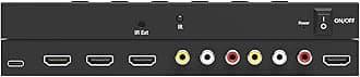 2 AV Inputs + 3 HDMI 2.0 Inputs to HDMI Converter (5 in 1) with Upgrade New Version