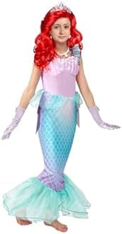Spooktacular Creations Halloween Mermaid Costume for Girls, Little Mermaid Dress, Princess Dress Up for Girls 4-6 for DressUp