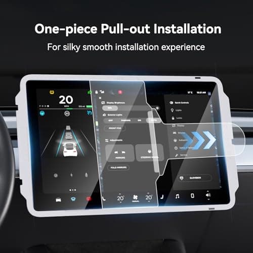 Model 3/Y Tempered Glass Screen Protector Model 3 Model Y 15" Center Control Touchscreen Car Navigation Touch Screen Protector 9H Anti-Scratch Shock Resistant for Model 3 Screen Protector
