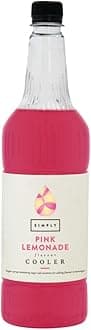 Simply Pink Lemonade Cooler, Suitable for Vegans, Beverage Syrup for Cocktails, Mocktails & Lemonades (1 Litre)