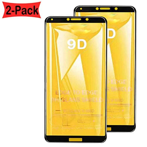 Foresightus 2-Pack Honor 6X Screen Protector Compatible with Huawei Honor6x x6 6 x Tempered Glass 【Full Cover】【Bubble Free】【HD Clear】 Protective Film (Black)