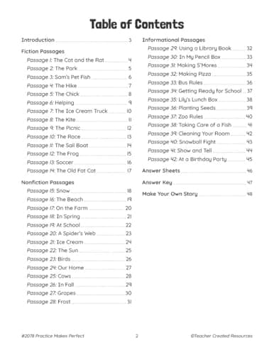 Reading Comprehension, Grade K (Practice Makes Perfect)