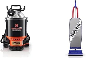 Lightweight Backpack Baggged Vacuum Cleaner,Black & ORECK XL Commercial Upright Vacuum Cleaner, Bagged Professional Pro Grade,Gray/Blue