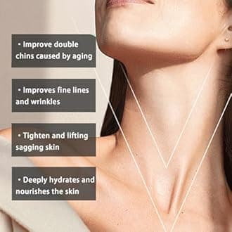 Kriloneal Neck Firming Cream Retinol & Collagen Neck Creams for Tightening and Firming Anti-Aging Anti-Wrinkle Moisturizer Tightening Lifting Sagging Skin with Hyaluronic Acid and Peptides