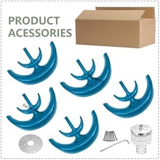 12000W Wind Turbine Generator, 12V/24V/48V 5 Blades Vertical Wind Turbine Kit, 3 Phase AC Generator, Low Wind Speed Starting Wind Power Generator with Controller for Home, Boat, Camping,Blue-12V